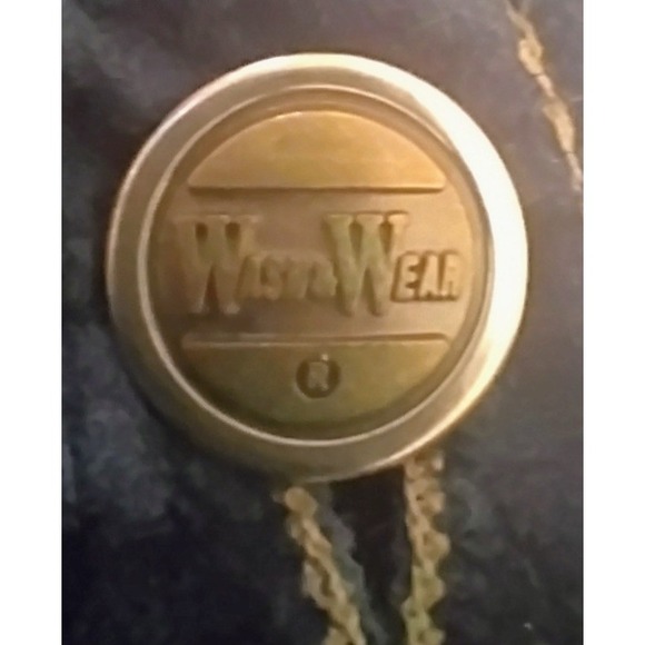 Vintage W&W Wash & Wear Leather Suede Pants Mens 26 Made in Canada Blue - Picture 4 of 13